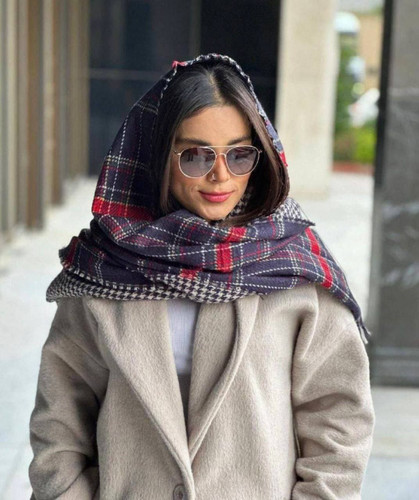 شال موهر سرمه ای دورو پیچازی